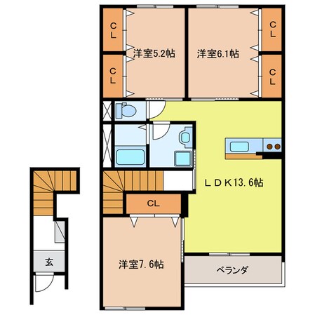 グリーンハイツ十和の物件間取画像